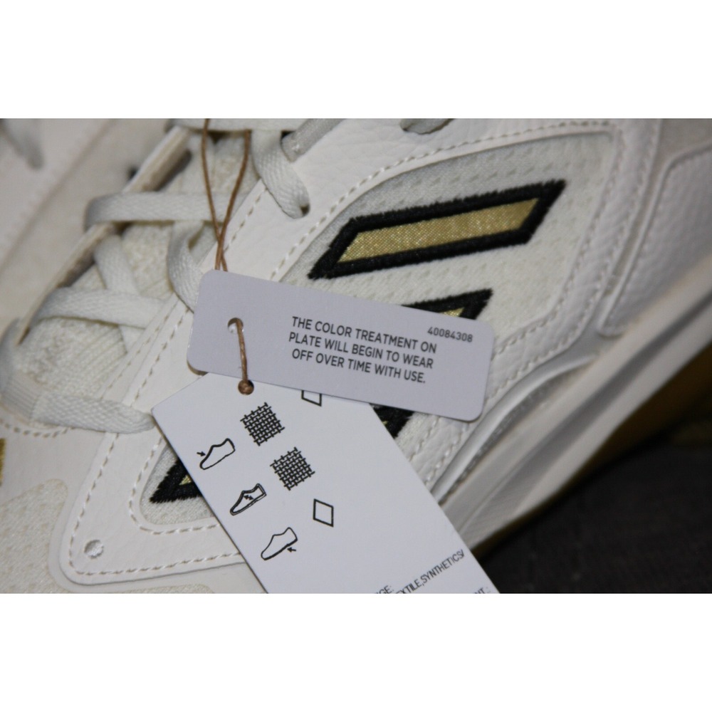 adidas White and Gold Athletic Shoes - Picture 4 of 16